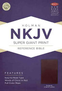 Holy Bible: New King James Version Super Giant Print Reference Bible, Burgundy, Imitation Leather-image